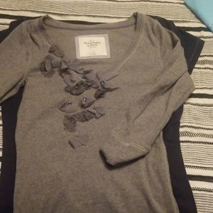 Abercrombie 3/4 length sleeve shirt